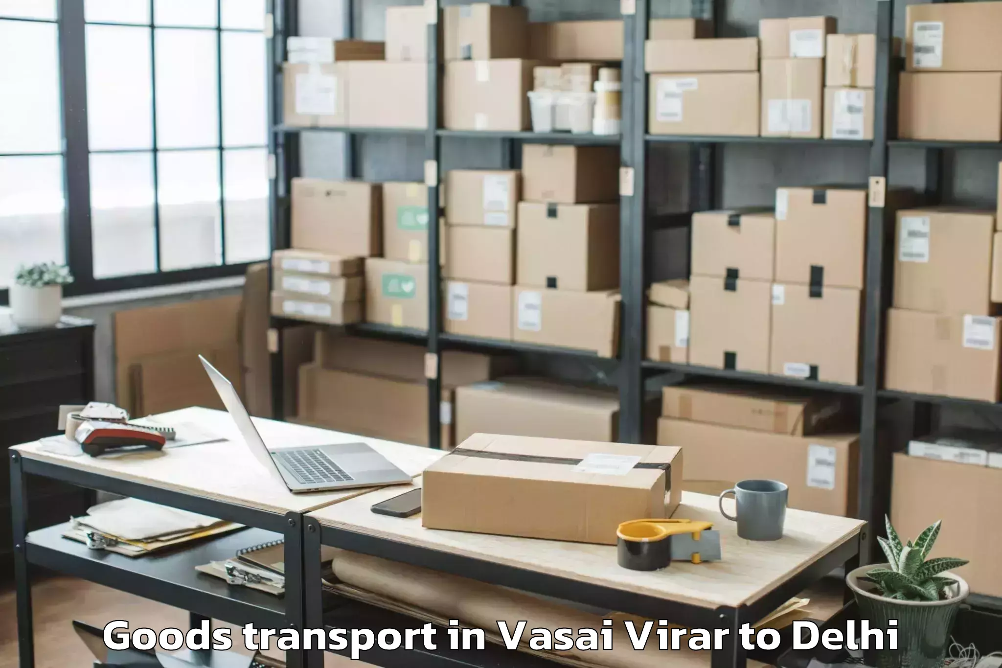 Hassle-Free Vasai Virar to University Of Delhi New Delhi Goods Transport